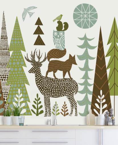 Abstrakt Mountain Wildlife USA Bakgrunn Abstrakt Mountain Wildlife USA Bakgrunn