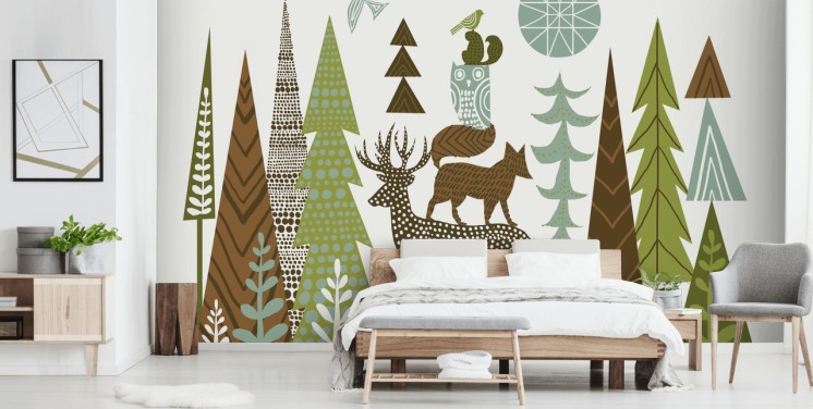 Abstrakte Berg Wildlife US Wallpaper