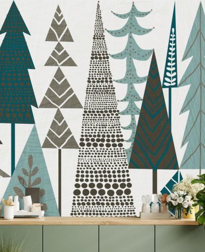 Forest Folklore Trees Wall Mural Forest Folklore Trees Wall Mural