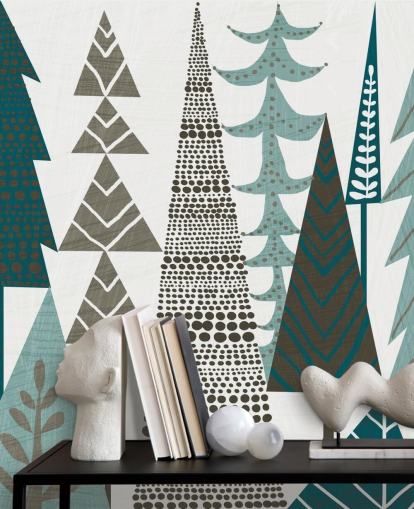 Forest Folklore Trees Wall Mural Forest Folklore Trees Wall Mural