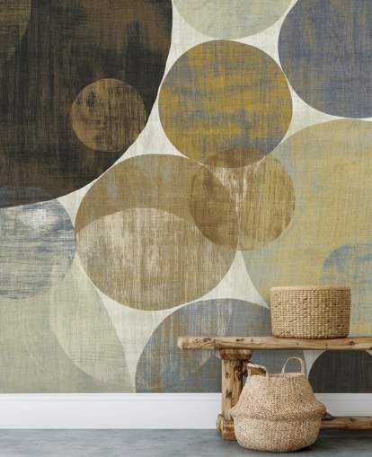beigefarbenes und braunes Tapeten-Wandbild mit individuellem Muster namens Circulation II von Michael Mullan für Schlafzimmer und Wohnzimmer beigefarbenes und braunes Tapeten-Wandbild mit individuellem Muster namens Circulation II von Michael Mullan für Schlafzimmer und Wohnzimmer