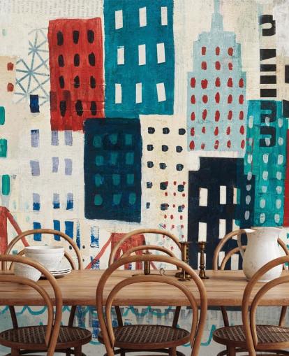 abstract new york city in red, white and blue wallpaper abstract new york city in red, white and blue wallpaper