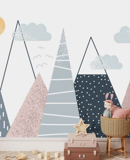 Cute Mountain Landscape Wallpaper Mural Cute Mountain Landscape Wallpaper Mural