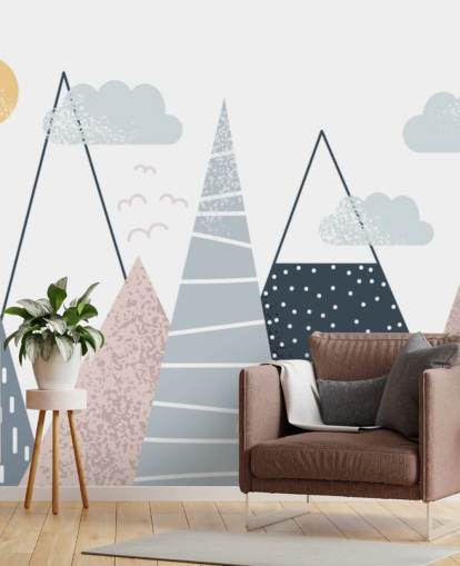 Cute Mountain Landscape Wallpaper Mural Cute Mountain Landscape Wallpaper Mural