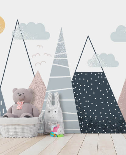 Cute Mountain Landscape Wallpaper Mural Cute Mountain Landscape Wallpaper Mural