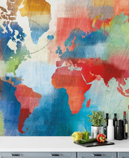 Colourful Map Wallpaper Colourful Map Wallpaper