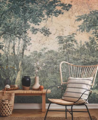 forest in the sun vintage wallpaper mural forest in the sun vintage wallpaper mural