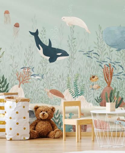 cute sealife wallpaper mural cute sealife wallpaper mural