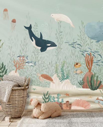 cute sealife wallpaper mural cute sealife wallpaper mural