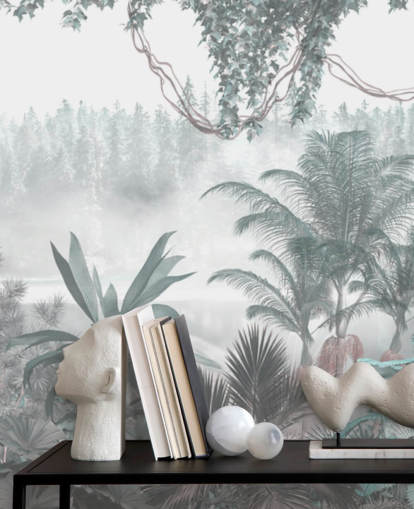 custom panoramic vintage jungle wallpaper for lounges or bedrooms custom panoramic vintage jungle wallpaper for lounges or bedrooms