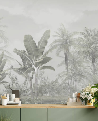 mural de parede panorâmico de papel de parede vintage da selva mural de parede panorâmico de papel de parede vintage da selva