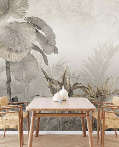 Vintage jungle forest wall mural for lounges Vintage jungle forest wall mural for lounges