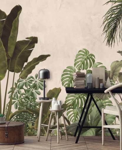 green and beige jungle wallpaper mural green and beige jungle wallpaper mural