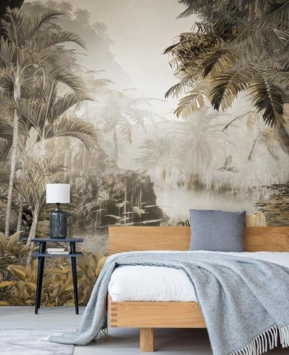 vintage jungle scenic wallpaper wall mural vintage jungle scenic wallpaper wall mural