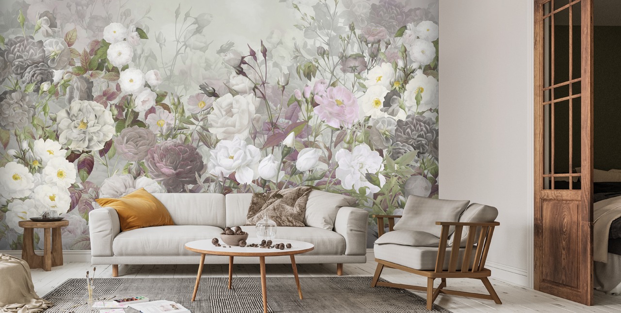 A Garden Of Roses II Wall Mural | Wallsauce UK