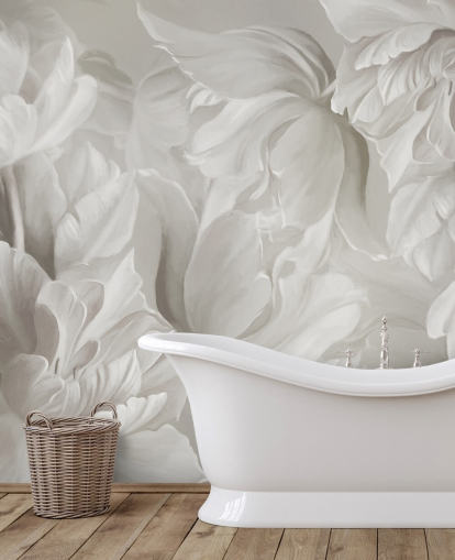 monokrome tilpassede tulipaner vægmaleri af Marina Stupakova til soveværelser monokrome tilpassede tulipaner vægmaleri af Marina Stupakova til soveværelser