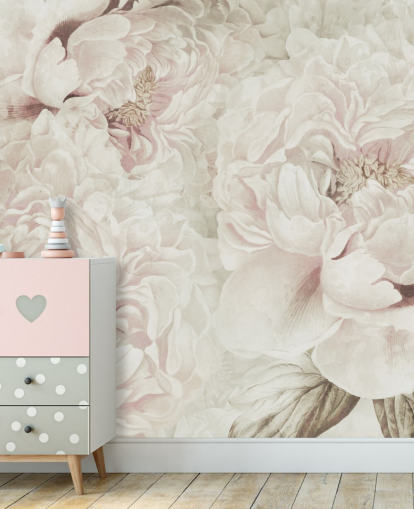 großes florales Wandbild mit rosafarbenen Pfingstrosen von Marina Stupakova für Schlafzimmer großes florales Wandbild mit rosafarbenen Pfingstrosen von Marina Stupakova für Schlafzimmer