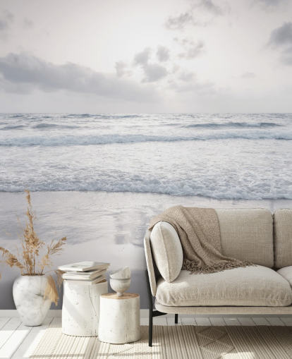 white customisable beach wallpaper called Tranquil Beach View by Assaf Frank white customisable beach wallpaper called Tranquil Beach View by Assaf Frank
