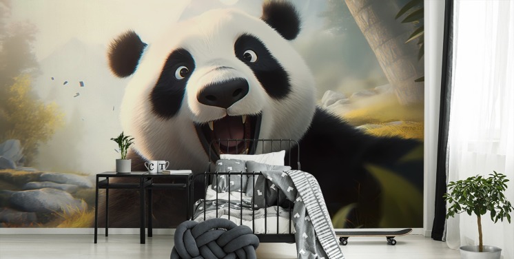 Papier peint Happy Smiling Panda