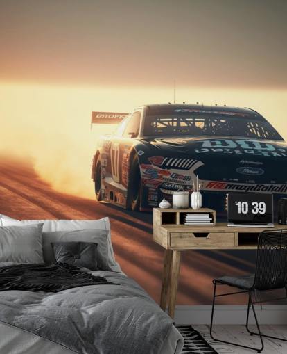 dark customisable NASCAR wallpaper mural called NASCAR On Track for bedrooms, offices and man caves dark customisable NASCAR wallpaper mural called NASCAR On Track for bedrooms, offices and man caves