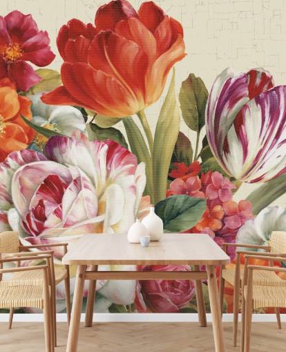 colourful botanical wall mural colourful botanical wall mural