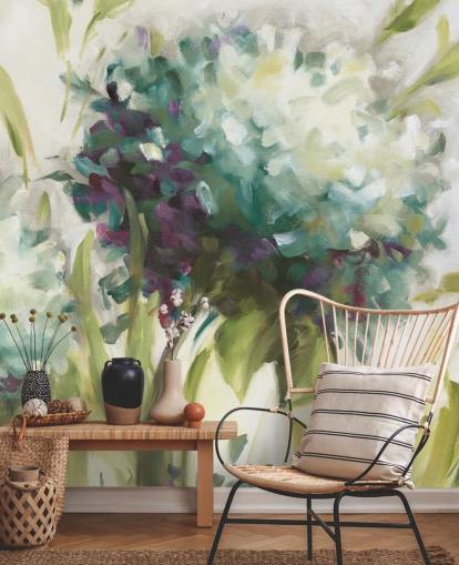 blue Hydrangea Field botanical Wall Mural by Lisa Audit blue Hydrangea Field botanical Wall Mural by Lisa Audit