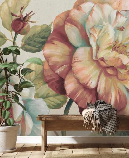 grande mural de parede floral grande mural de parede floral