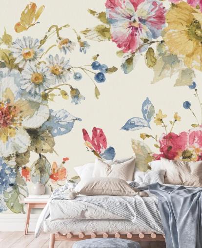 botanical wall mural by Lisa Audit botanical wall mural by Lisa Audit