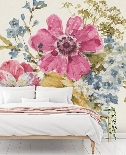 Summer Garden botanical Mural by Lisa Audit Summer Garden botanical Mural by Lisa Audit