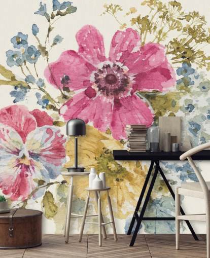 Mural botânico Summer Garden de Lisa Audit Mural botânico Summer Garden de Lisa Audit