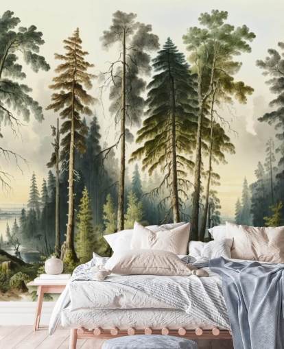 green tree wallpaper mural green tree wallpaper mural