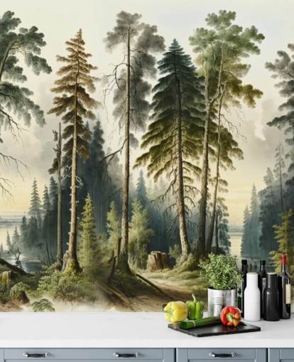green tree wallpaper mural green tree wallpaper mural