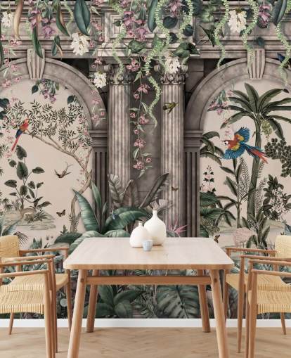 papel de parede da selva com fachada papel de parede da selva com fachada