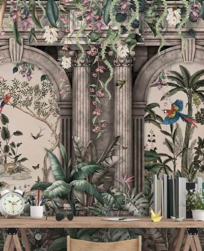 jungle wallpaper with facade jungle wallpaper with facade