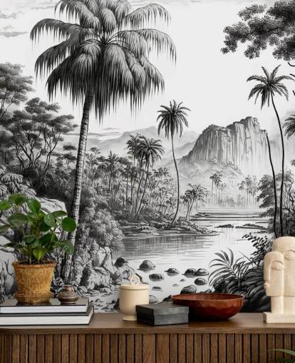 Viidakon taustakuva yksivärisenä Viidakon taustakuva yksivärisenä