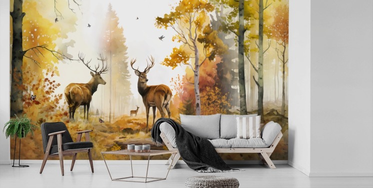 Illustration av twin Stags tapet 