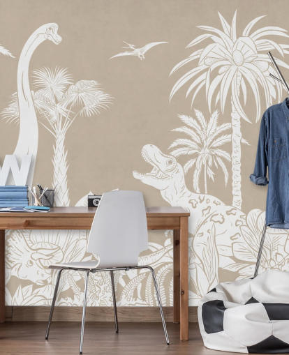 brown dinosaur wallpaper mural brown dinosaur wallpaper mural