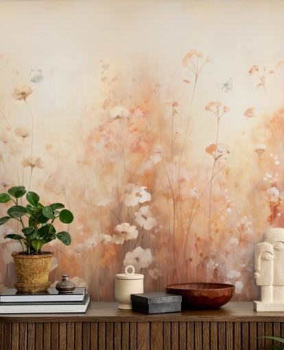 Decorazione murale con farfalle in fiori selvatici Decorazione murale con farfalle in fiori selvatici