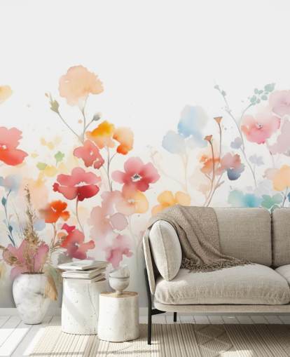 papier peint mural floral coloré papier peint mural floral coloré