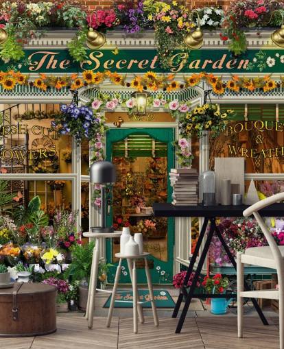 carta da parati colorata personalizzata per facciate chiamata The Secret Garden di Garry Walton per case di cura carta da parati colorata personalizzata per facciate chiamata The Secret Garden di Garry Walton per case di cura