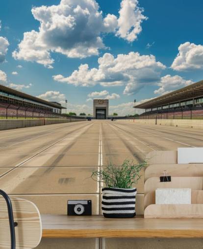 brugerdefineret amerikansk motorsport tapetmaleri kaldet Indianapolis Motor Speedway Gateway One til teenagers soveværelse brugerdefineret amerikansk motorsport tapetmaleri kaldet Indianapolis Motor Speedway Gateway One til teenagers soveværelse