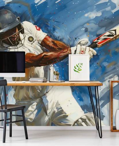 cricket wallpaper mural called Big Cricket Shot for child's bedroom and businesses cricket wallpaper mural called Big Cricket Shot for child's bedroom and businesses