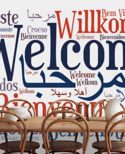 valkoinen ja sininen koulutuskoulun taustakuvamaalaus nimeltä Welcome Wordcloud valkoinen ja sininen koulutuskoulun taustakuvamaalaus nimeltä Welcome Wordcloud