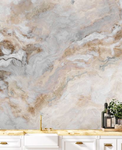 grå og hvit marmor tapet veggmaleri kalt Grå og hvit marmor for kjøkken, bad og spisestuer grå og hvit marmor tapet veggmaleri kalt Grå og hvit marmor for kjøkken, bad og spisestuer