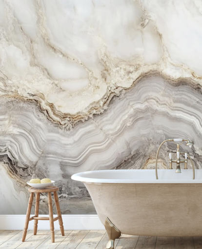 vit och grå marmor tapet väggmålning kallad Elegant White and Grey Marble för badrum och kök vit och grå marmor tapet väggmålning kallad Elegant White and Grey Marble för badrum och kök