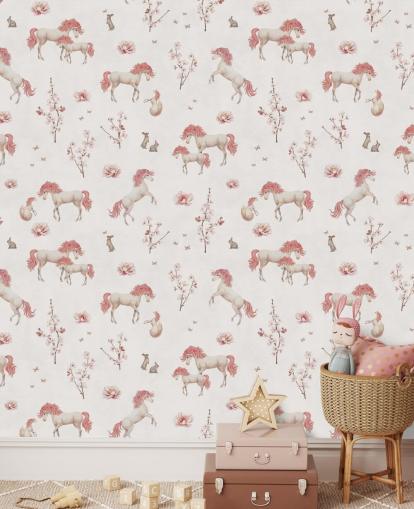 weißes Einhorn-Tapeten-Wandbild namens White Unique Unicorn von Kikki Belle für Kinderzimmer und Kinderzimmer weißes Einhorn-Tapeten-Wandbild namens White Unique Unicorn von Kikki Belle für Kinderzimmer und Kinderzimmer