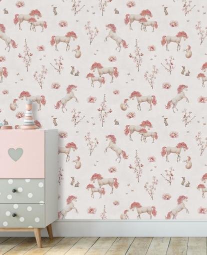 white unicorn wallpaper mural called White Unique Unicorn by Kikki Belle for children's bedrooms and nurseries white unicorn wallpaper mural called White Unique Unicorn by Kikki Belle for children's bedrooms and nurseries