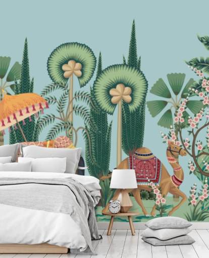 chinoiserie wallpaper mural called Chinoiserie Animal Parade for bedrooms, living rooms and hallways chinoiserie wallpaper mural called Chinoiserie Animal Parade for bedrooms, living rooms and hallways