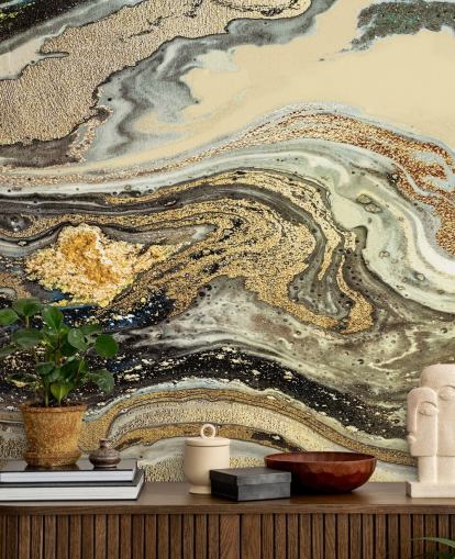 golden brown marble wallpaper mural called Golden Brown Agate Marble by Lara Skinner for living rooms and dining rooms golden brown marble wallpaper mural called Golden Brown Agate Marble by Lara Skinner for living rooms and dining rooms