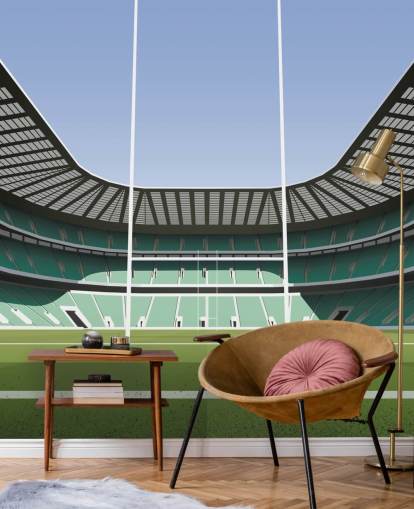 grønt england rugby tapet veggmaleri kalt Twickenham Rugby Stadium av Matthew J I Wood Design & Illustration grønt england rugby tapet veggmaleri kalt Twickenham Rugby Stadium av Matthew J I Wood Design & Illustration